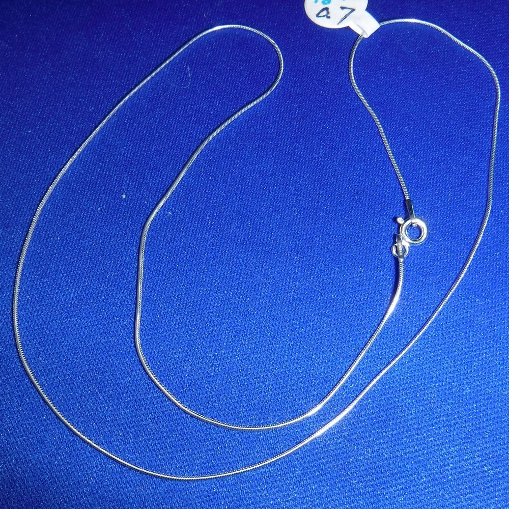 Italian Snake Chain, 0.7 mm, Sterling Silver, 18"